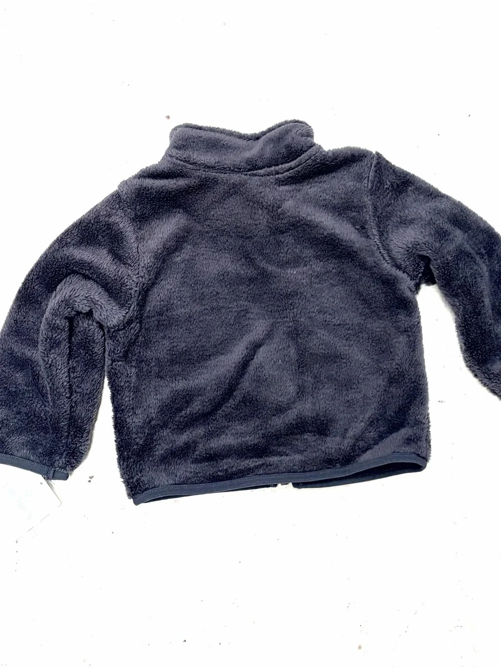 NWT! Carter’s Kids' Dark Gray Fleece Full Zip Jacket; Teddy Bear Fleece